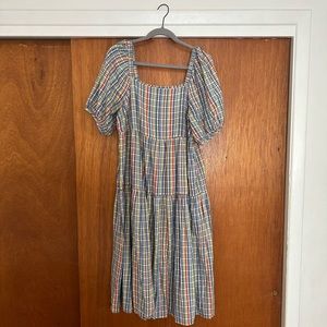 Old Navy Midi Dress puff sleeve